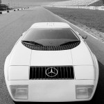 photograph of a mercedez benz concept sports car