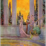 story book painting of 3 princeses by Frank Godwin