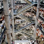 interior of the lloyd's of london building central atrium