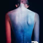 a woman's back painted in vivid colours