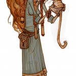 illustration of a woman holding a cat