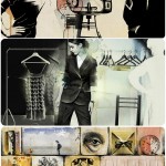 multipanel surreal illustration