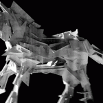 animated gif of an abstract cgi horse