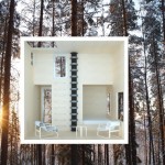 photomanipulation render of a treehouse room