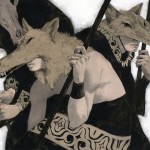 illustration of warriors with wolf headgarb