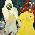 psychedelic painting of two nude women