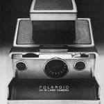 black & white photo of the polaroid sx-70 camera