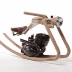 chopper motorcycle styled rocking horse