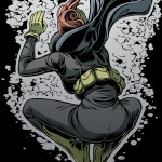 batgirl plunging into dark water