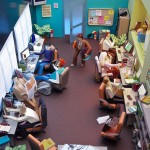 Papercraft office tableu