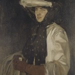 portrait of woman in hat and gloves