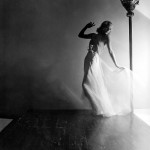 ginger rogers in white dress striking a pose