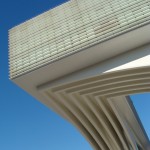 section of the palacio de congressos princesa letizia in oviedo spain by santiago calatrava