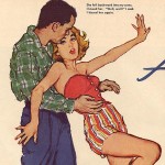 woman falling into man's arms
