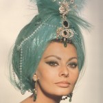 sophia loren wearing a bejewelled turquoise turban