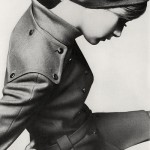 twiggy wearing overcoat and hat