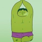 Hulk does yoga