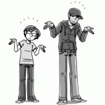 two people shrugging