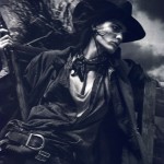 isabeli fontana as cowboy with rifle