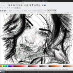Megan Fox Inkscape wireframe by MadDrum (Luciano Lourenço)