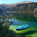 boat in clear water