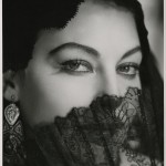 portrait of ava gardner with veil over mouth