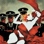 woman in the arms of soldier