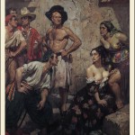 painting by norman lindsay of pirates and women