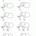 Elephant drawing step by step