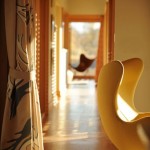 armchairs in a corridor