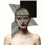 woman with abstract headgear