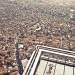woman on roof overlooking istanbul
