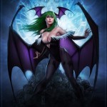 digital painting of morrigan from darkstalkers
