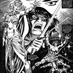 black & white page from savage sword of conan