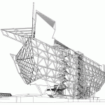 line drawing of mumbai office building