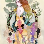 psychedelic illustration of woman and animals