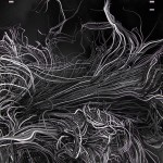 black and white abstract tentacle art by andrey nepomnyaschev