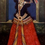Persian Qajar Art - Painting of a dancing Princess