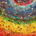 Toy Car art installation - Rainbow
