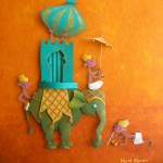 Indian elephant art - paper sculpture