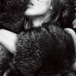 woman wrapped in furs