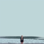Animated GIf of waves and Lindsay Lohan