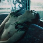 nude woman in car