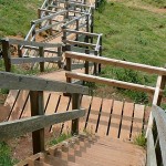 Steps descending down to Compton Bay