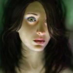 Digital portrait illustration by Sara Biddle