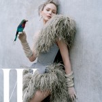 Jennifer Lawrence in feathered fashions by Tim Walker