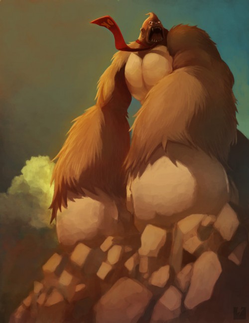 Donkey Kong digital art by Ryan Shiu