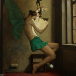 Moth and the Lamp - painting