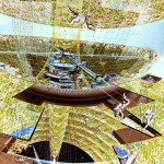 Future space habitation by Donald E. Davis, 1975