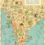 Tata Airlines - Vintage route map - circa 1938-46